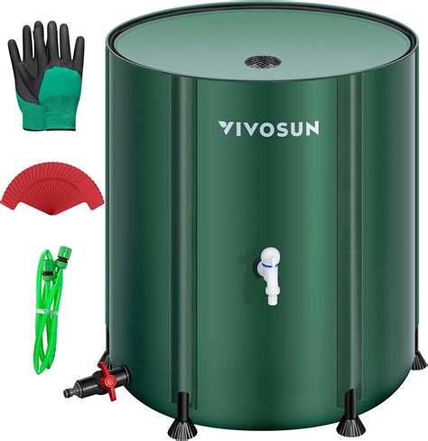 Amazon VIVOSUN Collapsible Rain Barrel 53 Gallon With 1000D