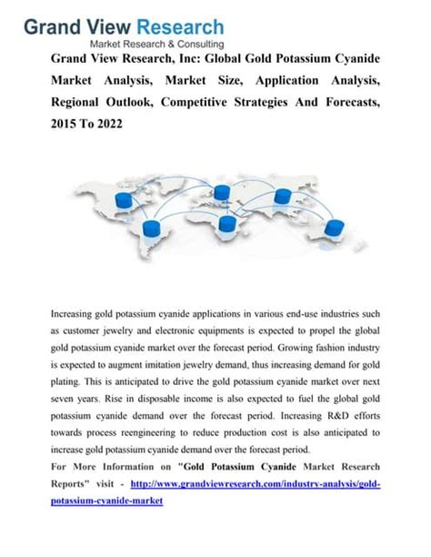 Gold Potassium Cyanide Market Forecast Trends To 2022 Grand View Research Inc Pdf