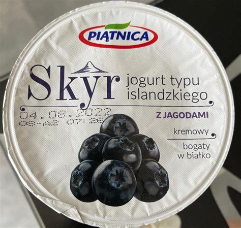 Skyr Jogurt typu islandzkiego z jagodami Piątnica калорийность