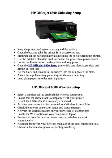 How To Setup Hp Officejet 6600 Printer By Jack Leach Issuu