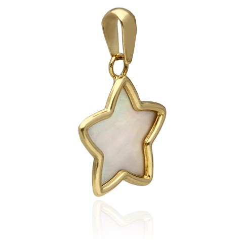 Colgante Holy Estrella Oro 18k Y Nacar