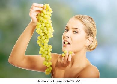 Side View Nude Woman Eating Green Stock Photo Shutterstock