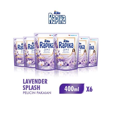 Jual Rapika Pewangi Pakaian Ungu Lavender Splash Pouch Ml X