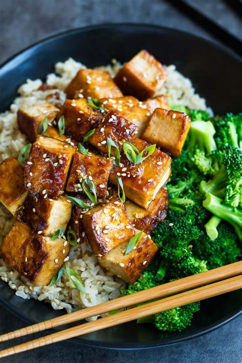 Honey Garlic Tofu Recipe Peas And Crayons