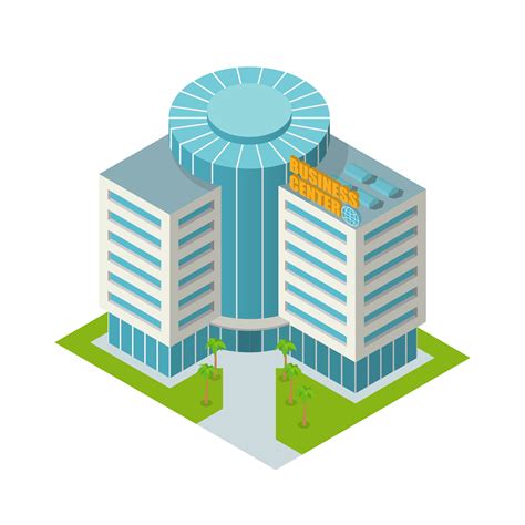 Business Center Building Isometric 452748 Vector Art At Vecteezy