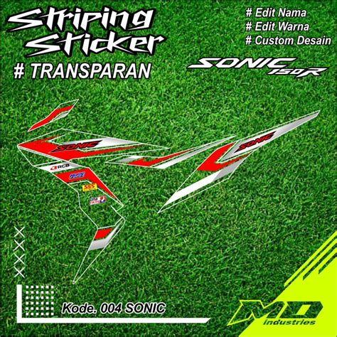 Jual Striping Honda Sonic R Striping Sticker Sonic R Striping