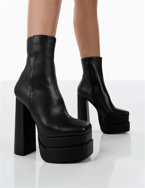 Black Platform Heels Boots