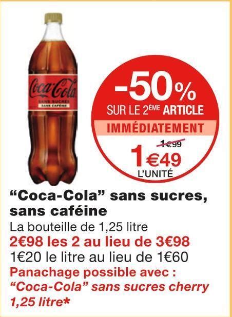 Promo Coca Cola Coca Cola Sans Sucres Sans Caf Ine Chez Monoprix