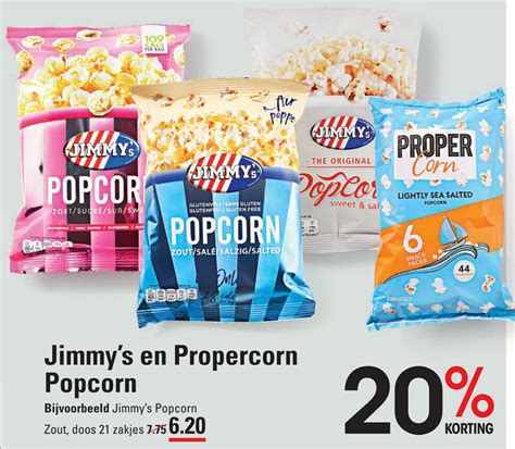 Jimmy S En Propercorn Popcorn Aanbieding Bij Sligro