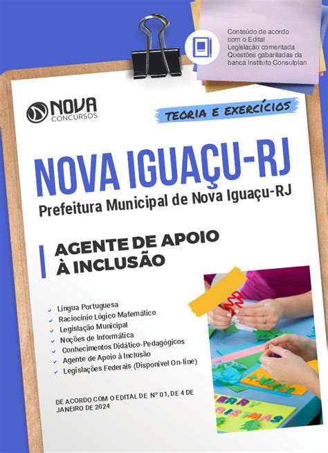 Apostila Prefeitura de Nova Iguaçu RJ em PDF 2024 Agente de Apoio à