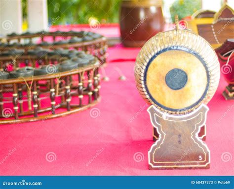 Thai Percussion Drums ,Thai Music Instrument. Stock Image - Image of wood, white: 68437373