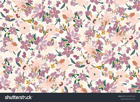 Watercolor Decorative Floral Pattern Images Stock Photos