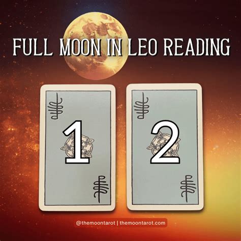 Full Moon In Leo Reading January The Moon Tarot