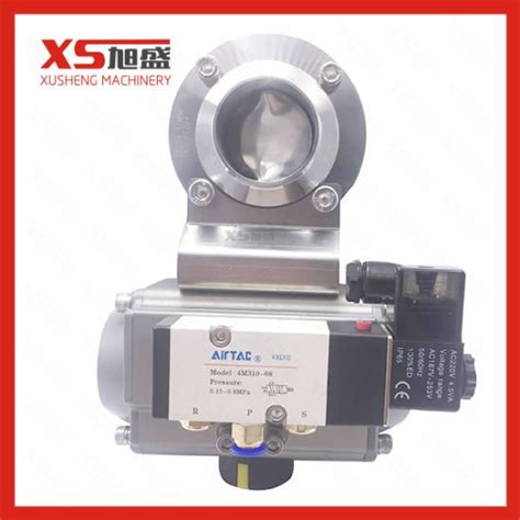 38mm SS304 Weld Pneumatic Actuator Butterfly Valves With Double Acting