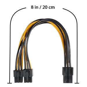 J D 2 Paquets 6 Pin Femelle vers 2X 6 Pin Mâle PCI Express PCIe