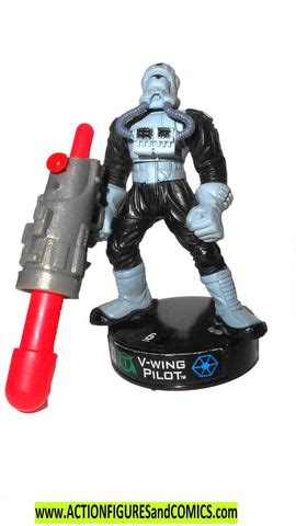 Attacktix Star Wars V-WING PILOT 2005 action figures game ...