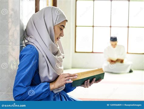 Muslim Woman Reading From The Quran Stock Image Image Of Culture