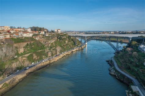 Douro River with Maria Pia Bridge and Sao Joao Bridge - Porto, Portugal ...