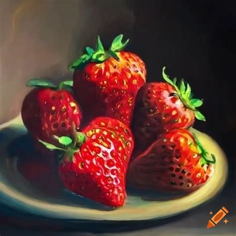 Monet S Still Life Painting Of Strawberries On A Table With Captivating