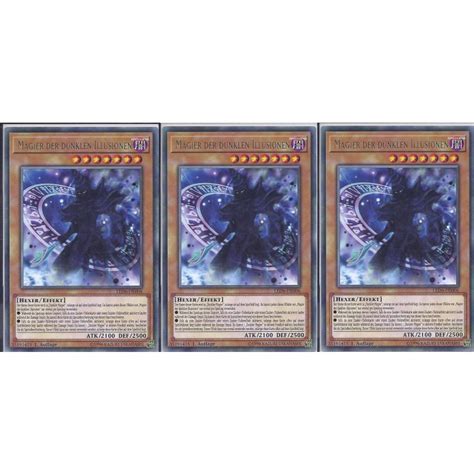 Yu Gi Oh Led6 De006 3 X Magier Der Dunklen Illusionen 1 Auflage 1 90