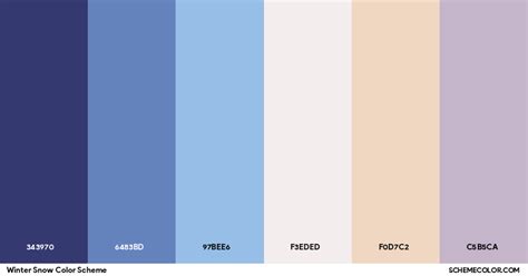 winter snow color scheme palettes schemecolorcom