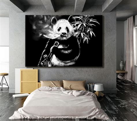 PANDA WALL ART Large Wall Art Home Decor Home Art | Etsy