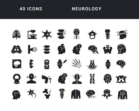 Set Of Simple Icons Of Neurology 10562634 Vector Art At Vecteezy