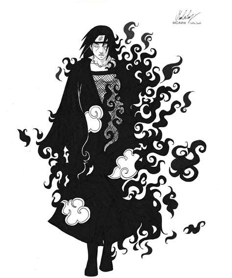 Uchiha Itachi Fanart By Mcashe Itachi Black And White Hd Phone