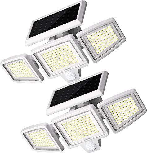 Solar Lights Outdoor 210 LED 2500LM Solar Flood Security Lights With