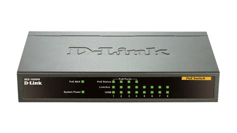 Des 1008pa 8 Port Fast Ethernet Poe Desktop Switch D Link Italia