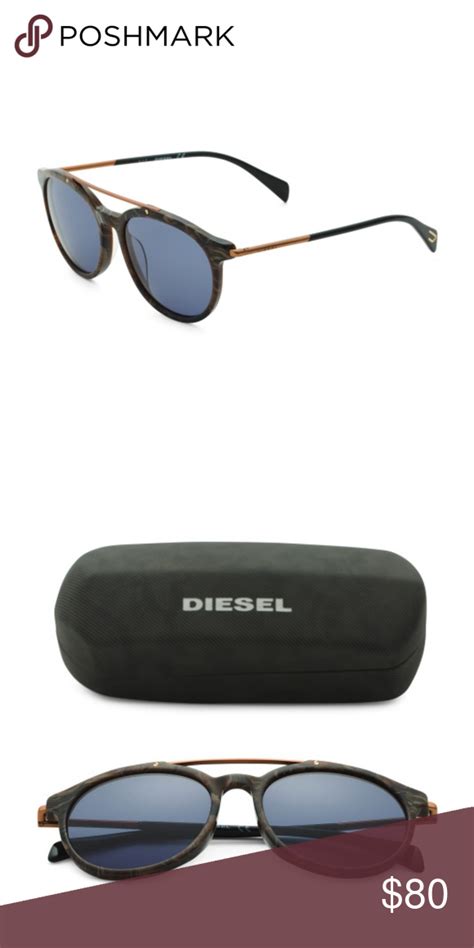 Diesel Womens Sunglasses Brown Aviator W Case New Diesel Blue Womens Sunglasses Classic Aviator