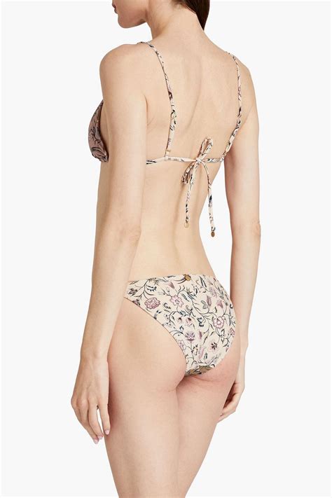 Tigerlily Livana Tara Printed Triangle Bikini Top The Outnet