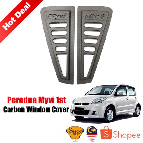 Perodua Myvi Window Cover Car Carbon Window Cover Rear Side D Window