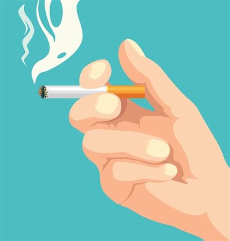 Hand Hold Cigarette Smoking Kills Illust Premium Vector Freepik