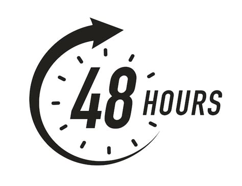 Premium Vector 48 Hours Timer Vector Symbol Black Color