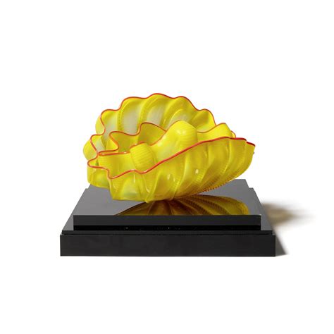 Sold Price DALE CHIHULY BORN 1941 Two Piece Yellow Seaform Set With