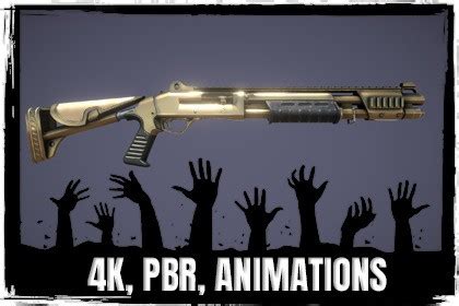 Shotgun Gold Apocalypse Weapons AssetStore Price Down Information