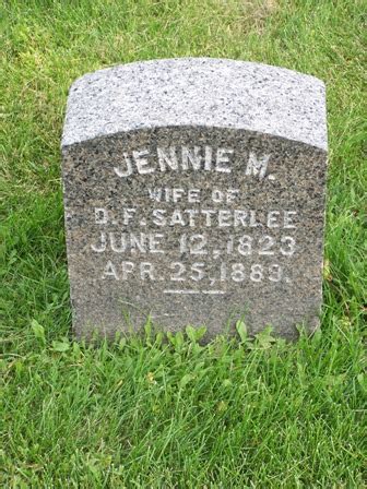 Margaret Jane Jennie Andrick Satterlee 1823 1889 Memorial Find A