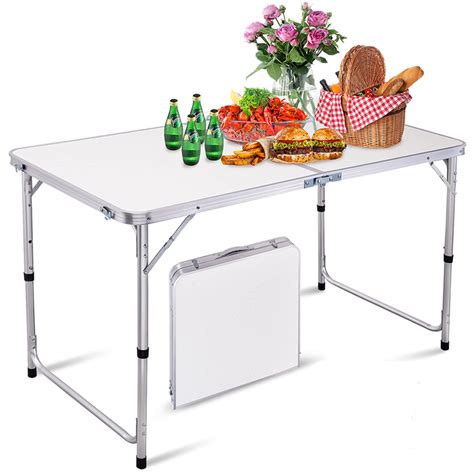 Aluminum Outdoor Tables Chair with Umbrella Picnic Tables Outdoor ...