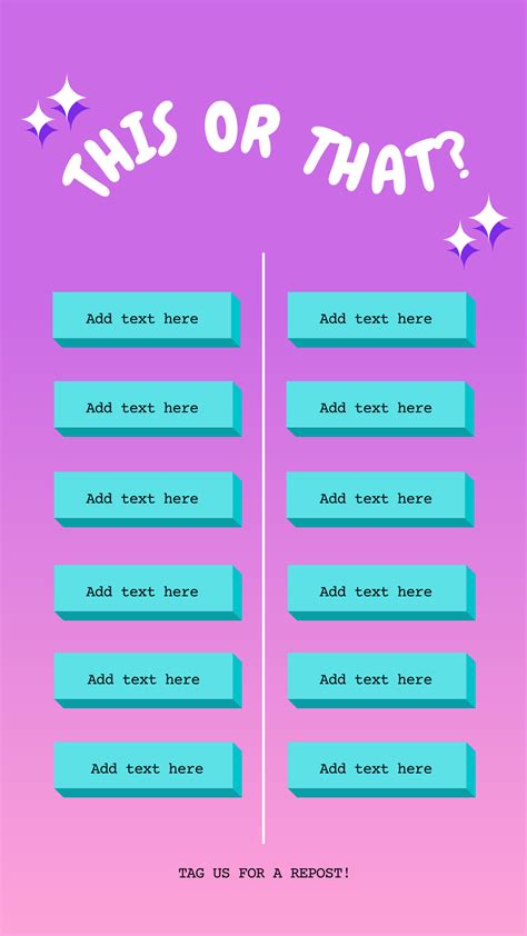 Would You Rather Editable Instagram Story Template With Purple Gradient ...