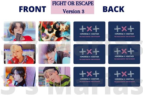 TXT CHAOS CHAPTER FREEZE FIGHT OR ESCAPE PHOTOCARD SET New And Updated