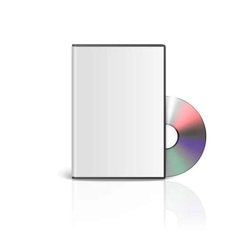 Vector D Realista Cd Dvd Con Tapa De La Caja Del Sistema De Primer