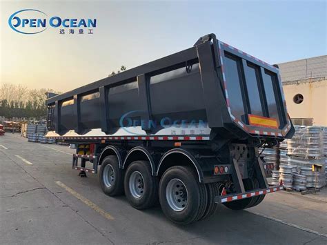 Hot Sale Axle Dump Tipper Cargo Flatbed Heavy Truck Semi Trailer