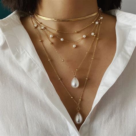 Bohemian Multi Layer Imitation Pearl Tassel Choker Muduh Collection