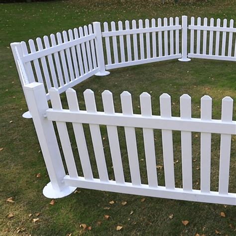 easy assemble temporary fence post stand pvc fencing  vinyl fencing