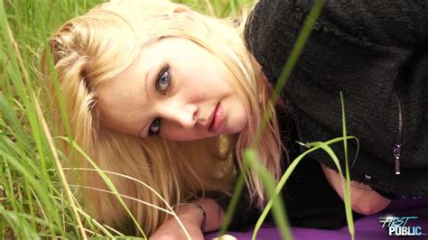 A Hot Blonde Gets Fucked And Spunked On Outside