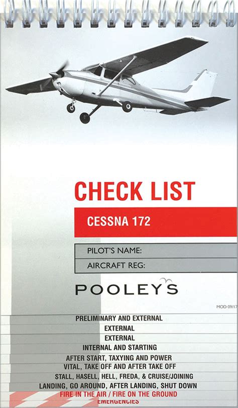 Cessna 172 Checklist Printable