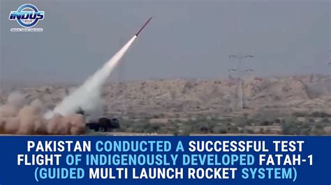 Pakistan Conducts Successful Test Flight Of Fatah 1 Guided Multi