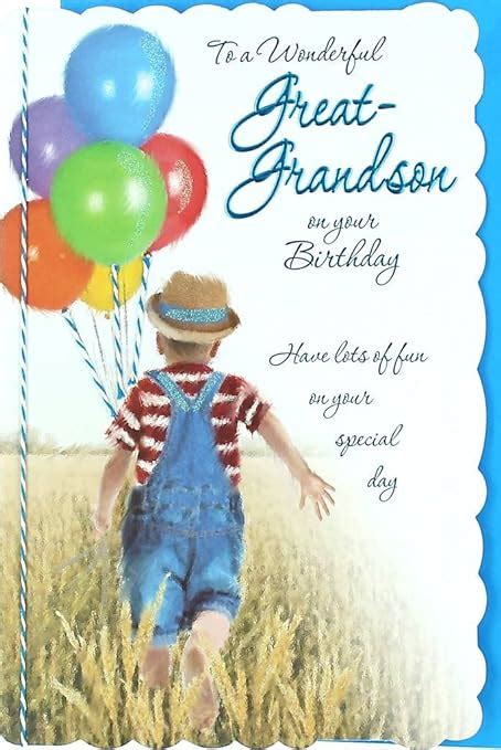 For A Special Great Grandson Larger Birthday Greetings Card