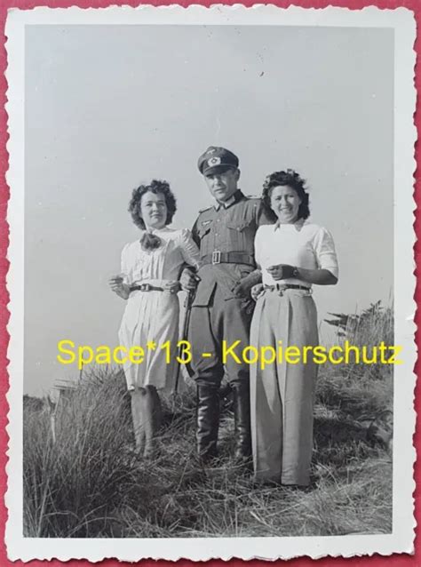 Foto Leutnant Sch Ne Bdm M Dchen Portrait Wk Wehrmacht Offizier